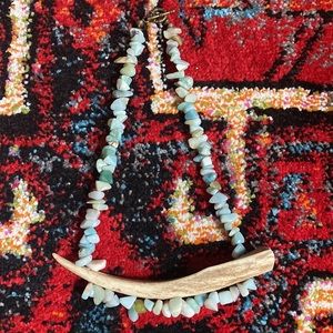 Deer Antler Amazonite Statement Necklace